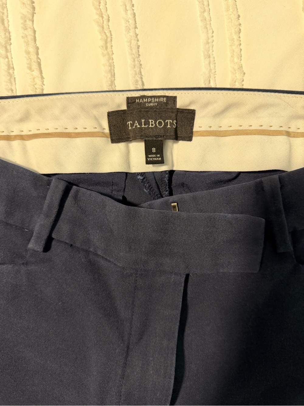 Talbots Navy Ankle-Length Tailored Pants